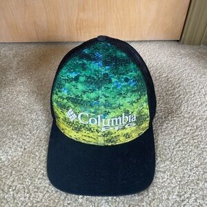 Columbia PFG Green and Yellow Cap